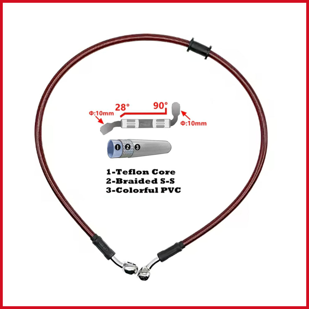 Motorcycle Brake Cable - 28-90도 10mm 밴조 300mm ~ 1500mm