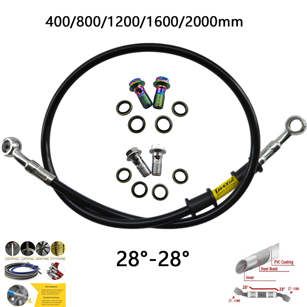 28 ° -28 °   검정색 꼬임형 스테인리스 스틸  - Motorcycle Brake Cable 리뷰 및 가격